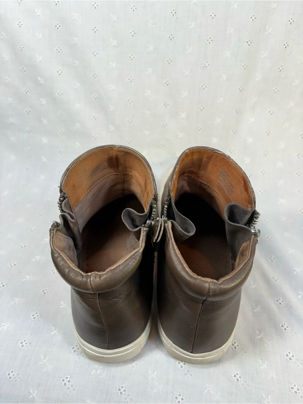 gentle souls Brown Leather Chukka Boots with Side Zip